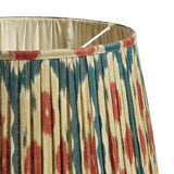 Amisha Pleated Linen Lampshade 45cm - Slate Blue/Gold