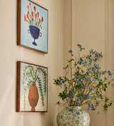 Potted Hand-Painted Wall Art Pair - Multi