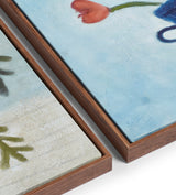 Potted Hand-Painted Wall Art Pair - Multi