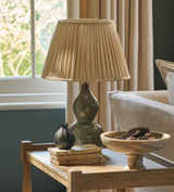 Archibald Pleated Linen Lampshade 35cm - Oyster