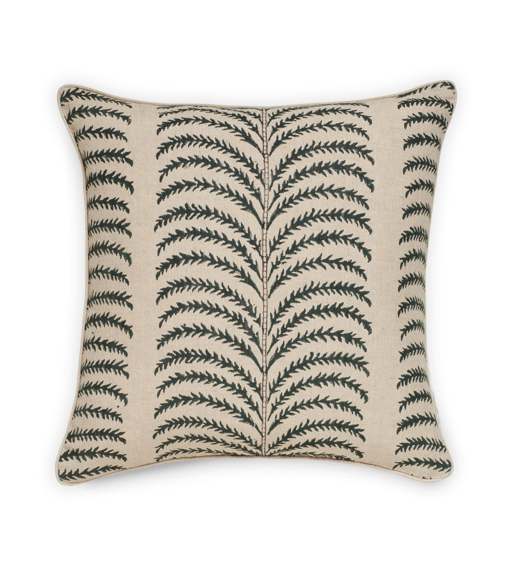 Areca Cushion Cover - Midnight Green