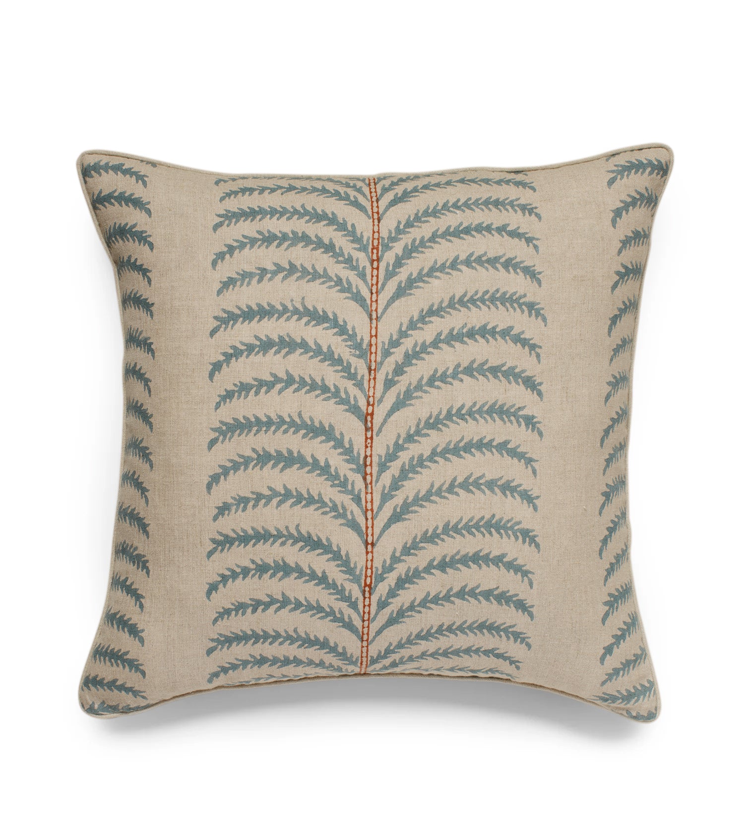 Areca Cushion Cover - Seafoam/Dirty Orange