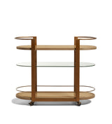 Arnold Drinks Trolley - Weathered Oak/Bronze