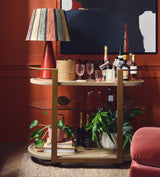 Arnold Drinks Trolley - Weathered Oak/Bronze