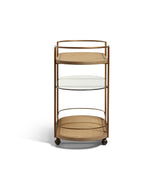 Arnold Drinks Trolley - Weathered Oak/Bronze