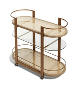 Arnold Drinks Trolley - Weathered Oak/Bronze
