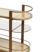 Arnold Drinks Trolley - Weathered Oak/Bronze