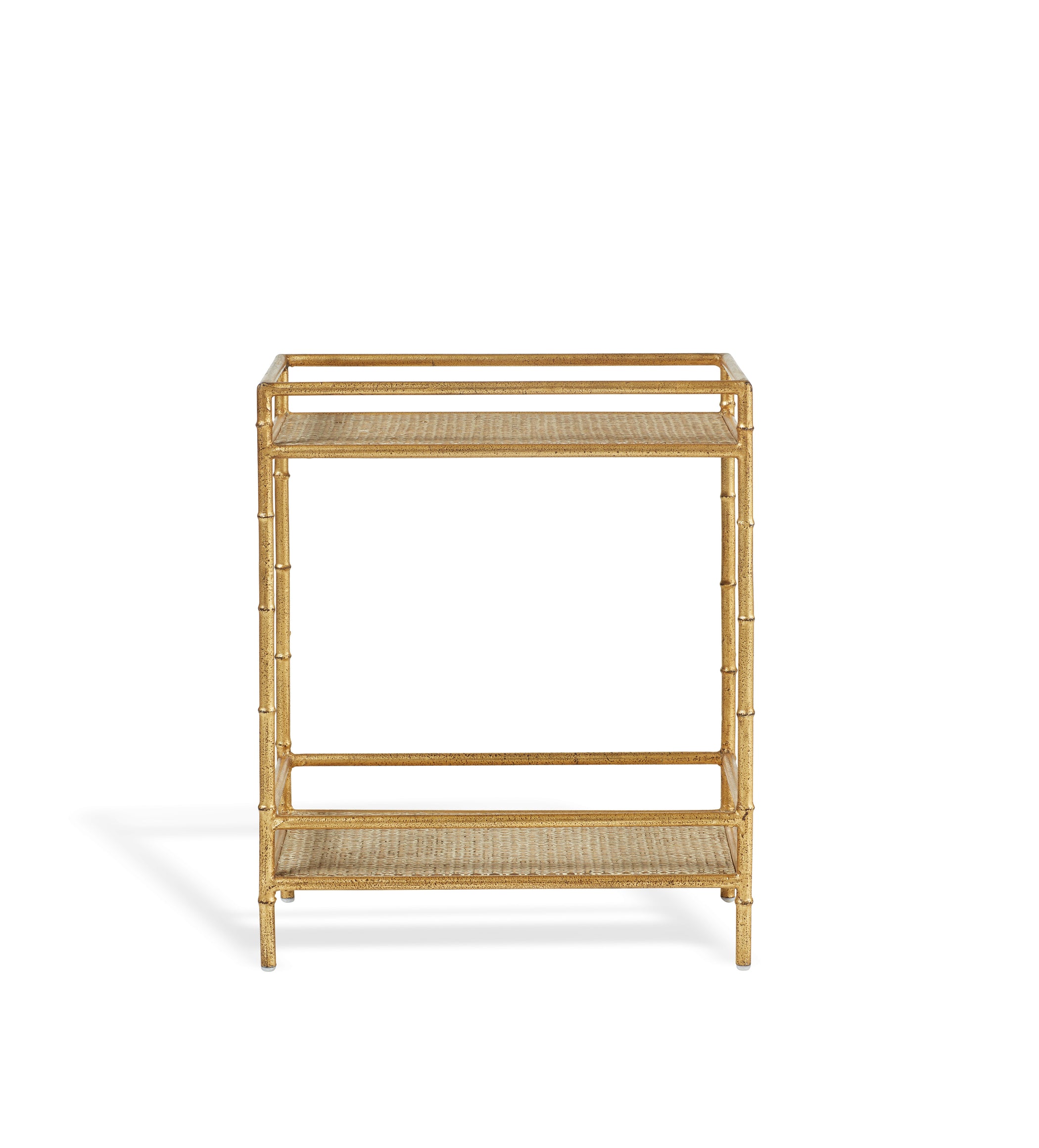 Baricella Side Table with Shelves - Light Grey