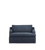 COVER ONLY - Beale Stonewash Linen Loose Cover for Loveseat - Petrol