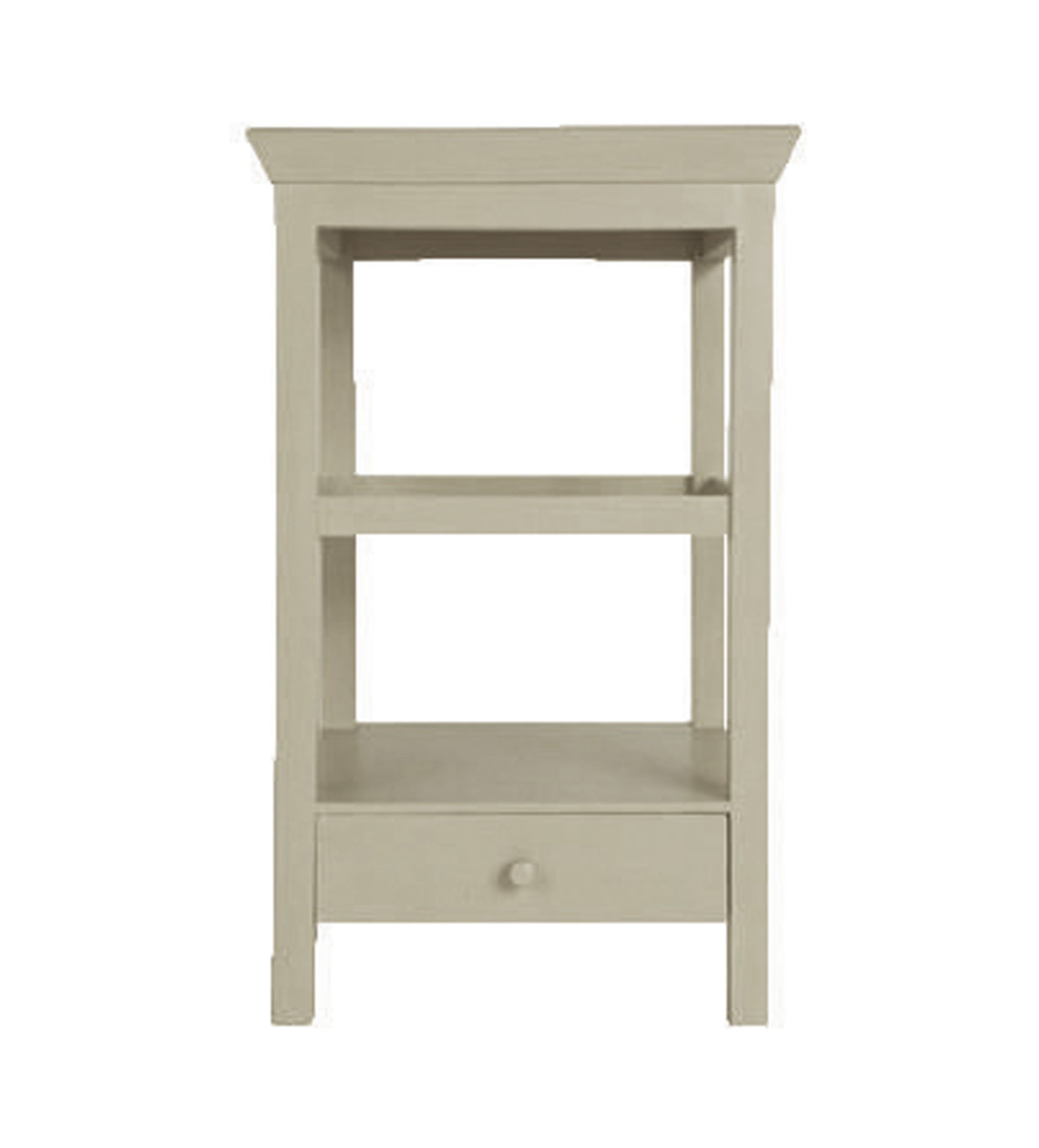 Beauvais Wood Bedside Table with Storage - Dove Grey