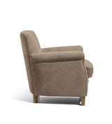 Berstone Leather Armchair - Pebble Grey