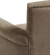 Berstone Leather Armchair - Pebble Grey