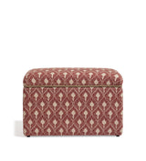 Carena Ghini Feathers Linen Upholstered Trunk - Red Garnet