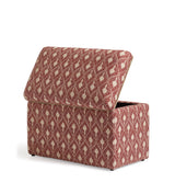 Carena Ghini Feathers Linen Upholstered Trunk - Red Garnet