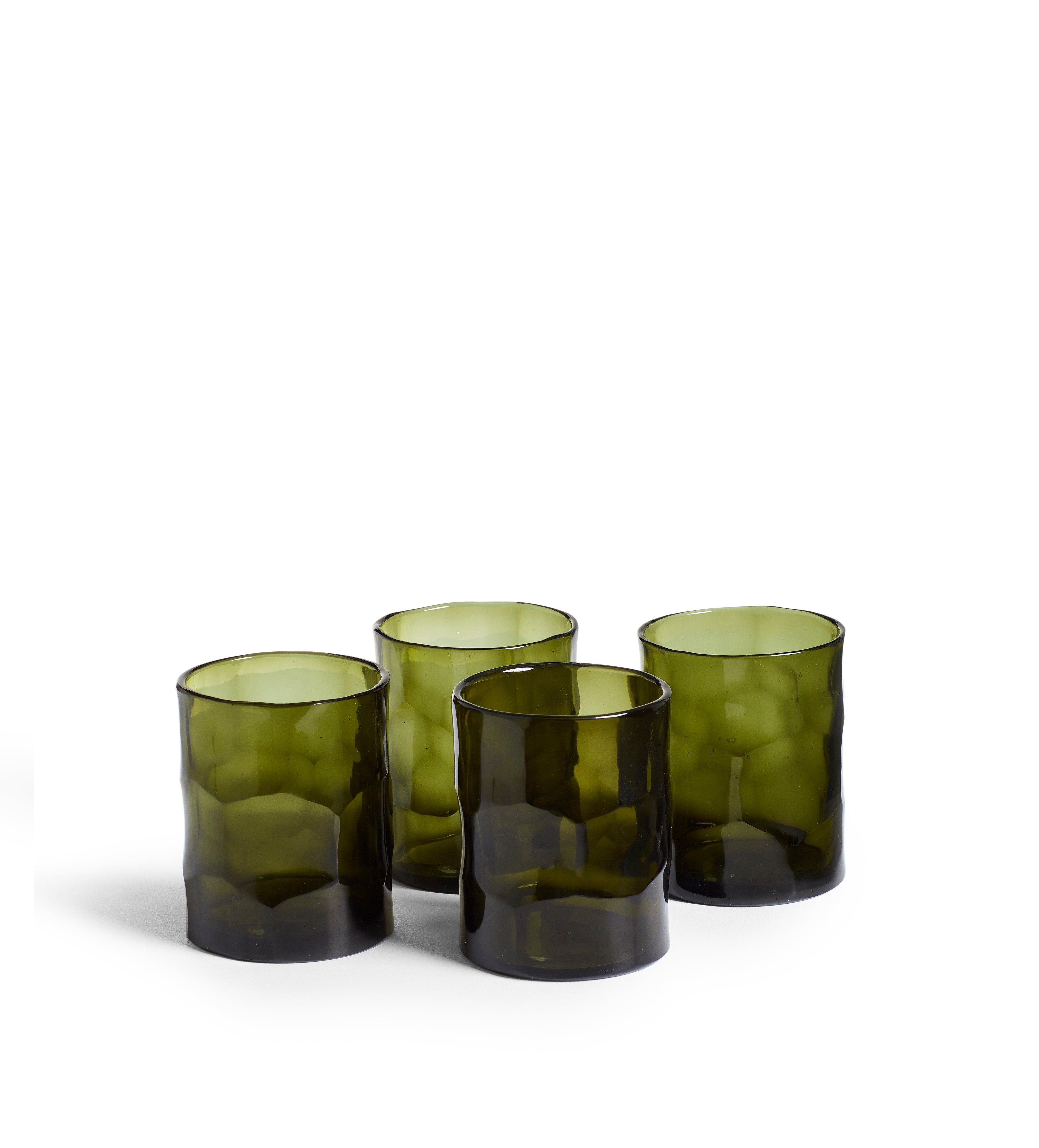 Chaar Tumblers - Set of Four - Green | OKA