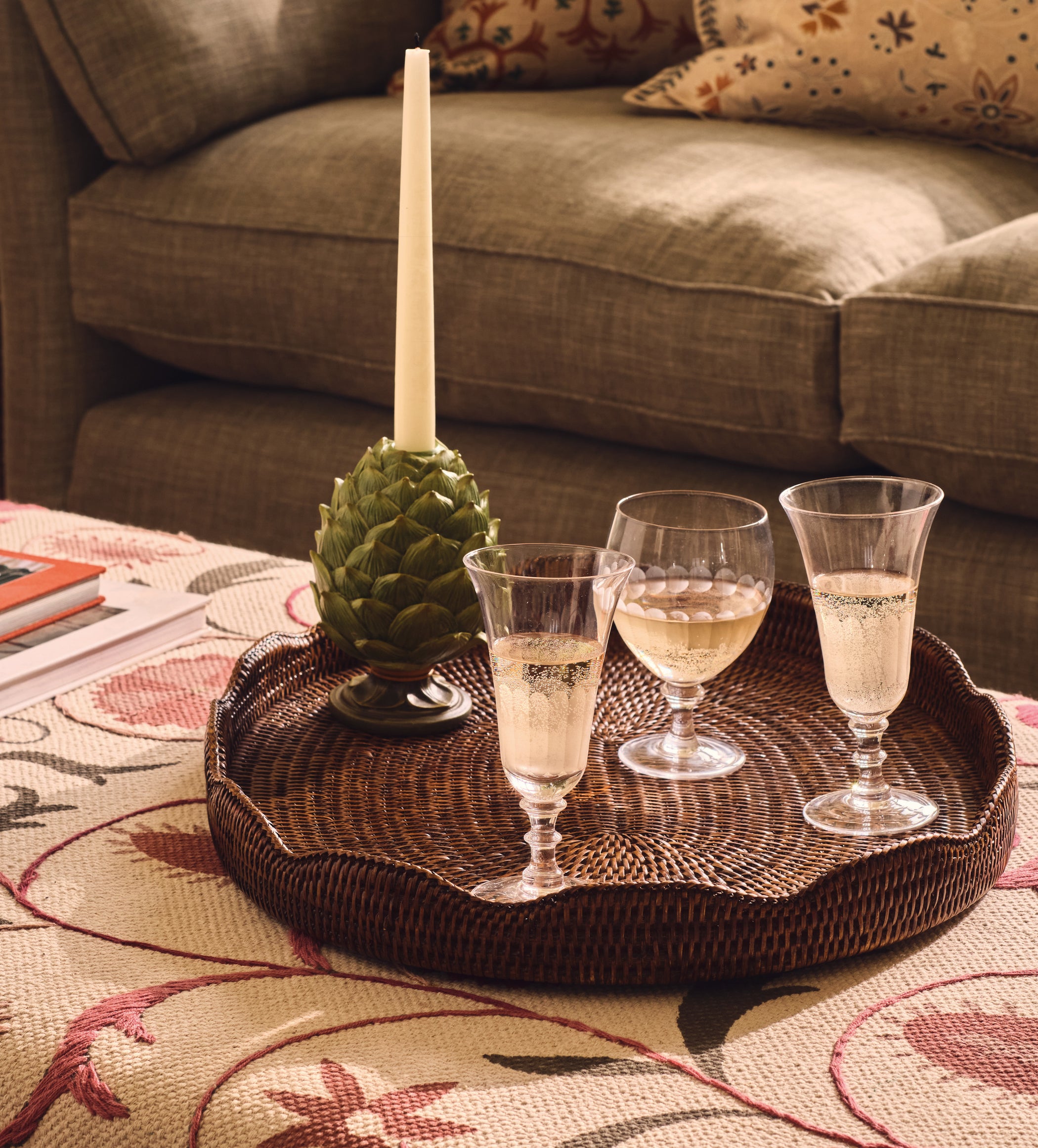 Chianti Artichoke Candle Holders - Green