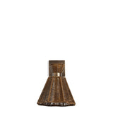 Concho Wall Lamp - Antique Brass/Rattan Brown