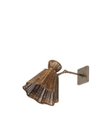 Concho Wall Lamp - Antique Brass/Rattan Brown