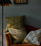 Cornelia Cushion Cover - Dirty Orange/Blue