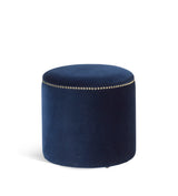 Costellini Velvet Ottoman - Perfect Navy