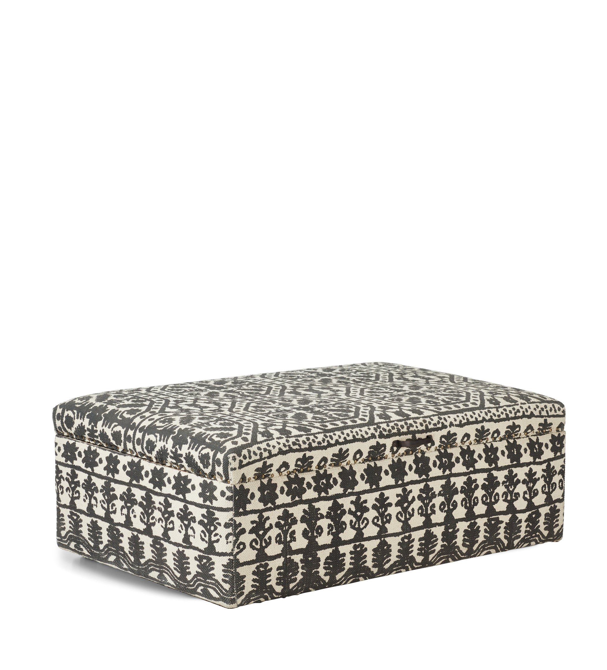 Cranesbill Upholstered Ottoman - Charcoal