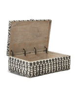 Cranesbill Upholstered Ottoman - Charcoal