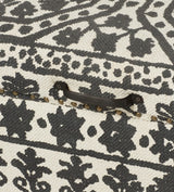 Cranesbill Upholstered Ottoman - Charcoal