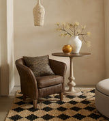 Crosby Leather Armchair - Dark Vellum