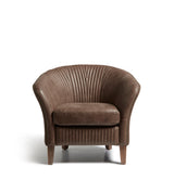 Crosby Leather Armchair - Dark Vellum