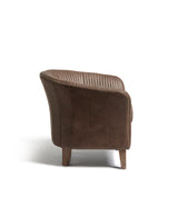 Crosby Leather Armchair - Dark Vellum