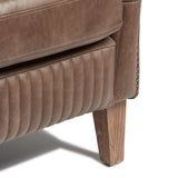 Crosby Leather Armchair - Dark Vellum