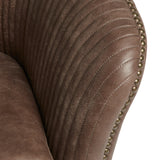 Crosby Leather Armchair - Dark Vellum