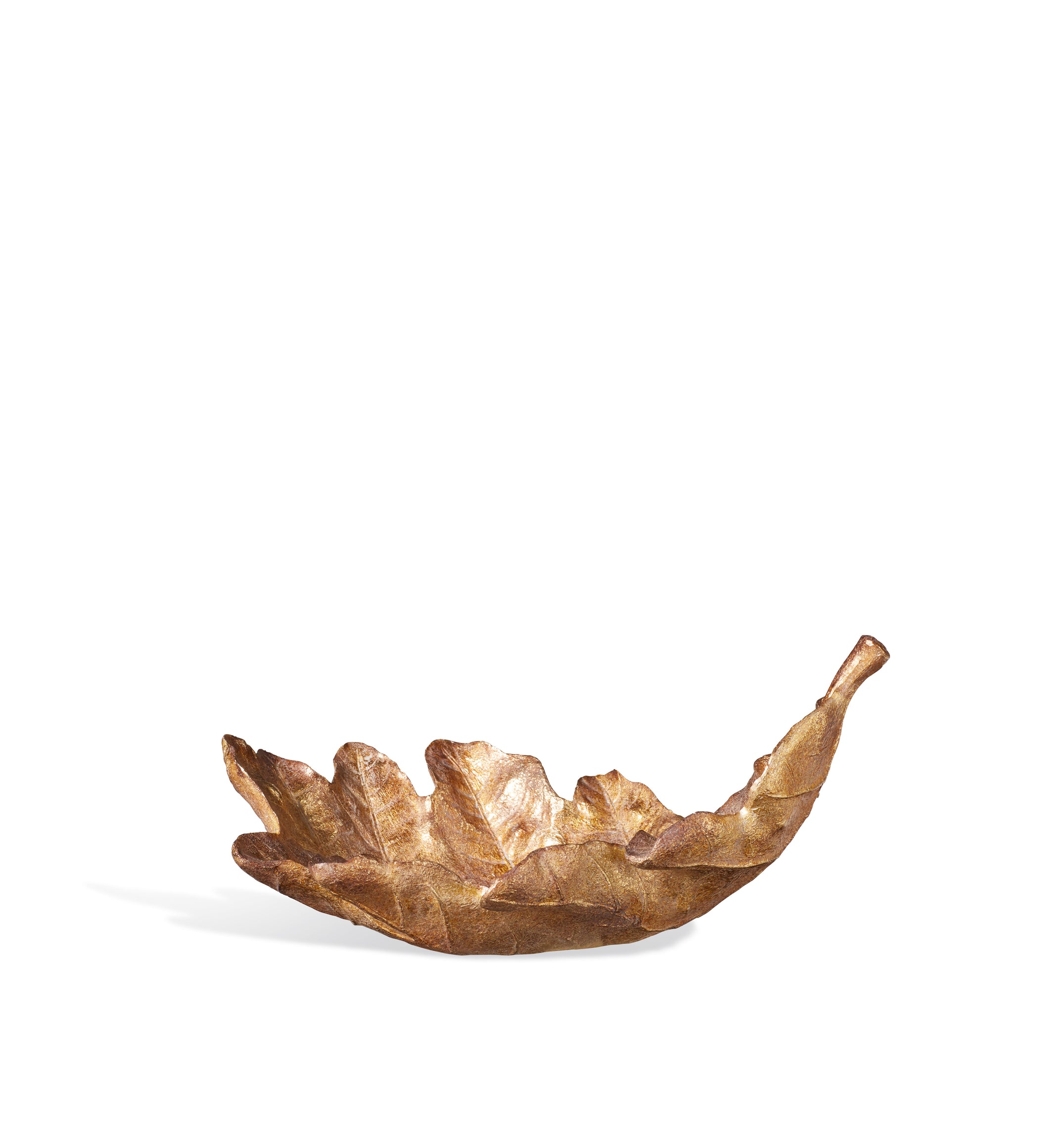 Decorative Oak Leaf Dish - Gold