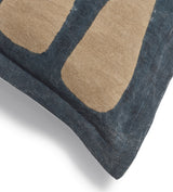 Dera Leaf Cushion Cover - Blue/Natural
