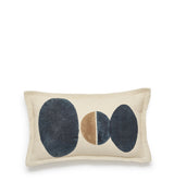Dera Oval Cushion Cover - Oatmeal/Blue