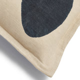 Dera Oval Cushion Cover - Oatmeal/Blue