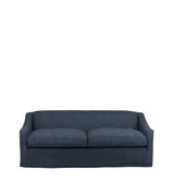 COVER ONLY - Egerton Stonewash Linen Loose Cover for 3-Seater Sofa - Petrol