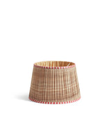 Elgin Pleated Silk Lampshade 35cm - Natural/Red