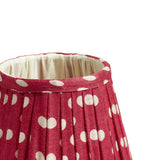 Emily Silk Cone Lampshade 17cm - Maple Red/Natural