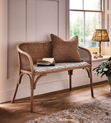 Etreinte Areca Rattan Bench - Seafoam