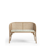 Etreinte Areca Rattan Bench - Seafoam