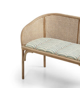 Etreinte Areca Rattan Bench - Seafoam