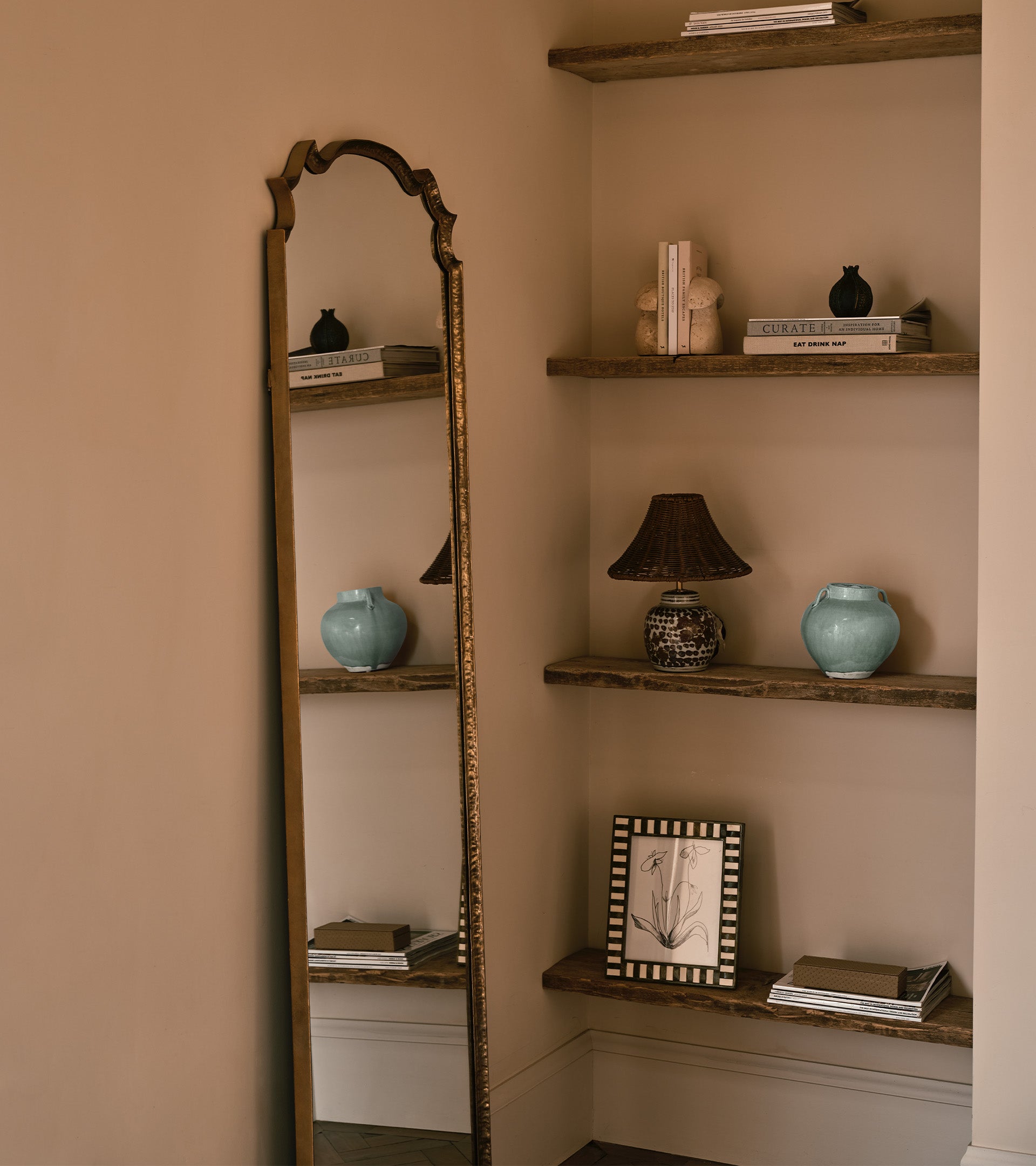Faie Mirror - Antique Gold