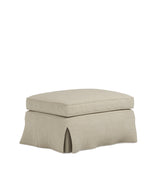 COVER ONLY - Fanshawe Clever Linen Loose Cover for Rectangular Footstool - Dove