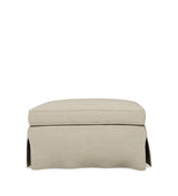 COVER ONLY - Fanshawe Clever Linen Loose Cover for Rectangular Footstool - Dove