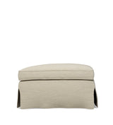 COVER ONLY - Fanshawe Clever Linen Loose Cover for Square Footstool - Dove
