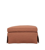 COVER ONLY - Fanshawe Clever Linen Loose Cover for Square Footstool - Sugar Almond