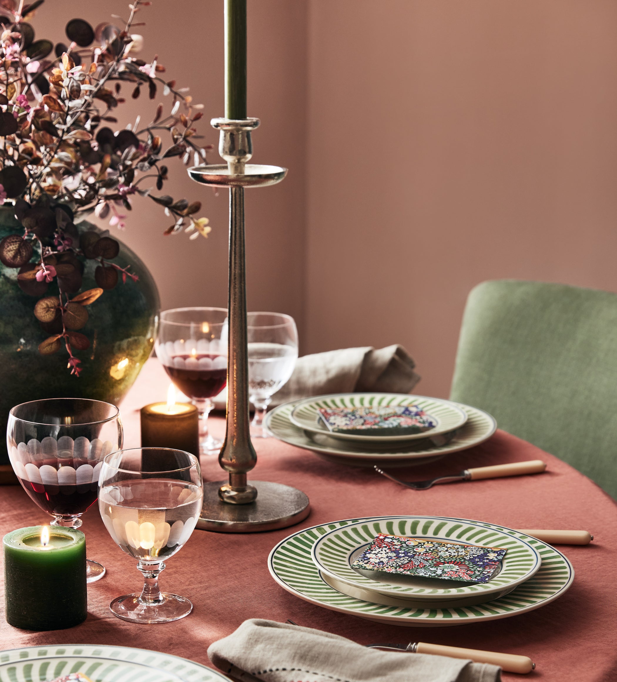 Faux Barberry Branch - Dark Brown/Burgundy