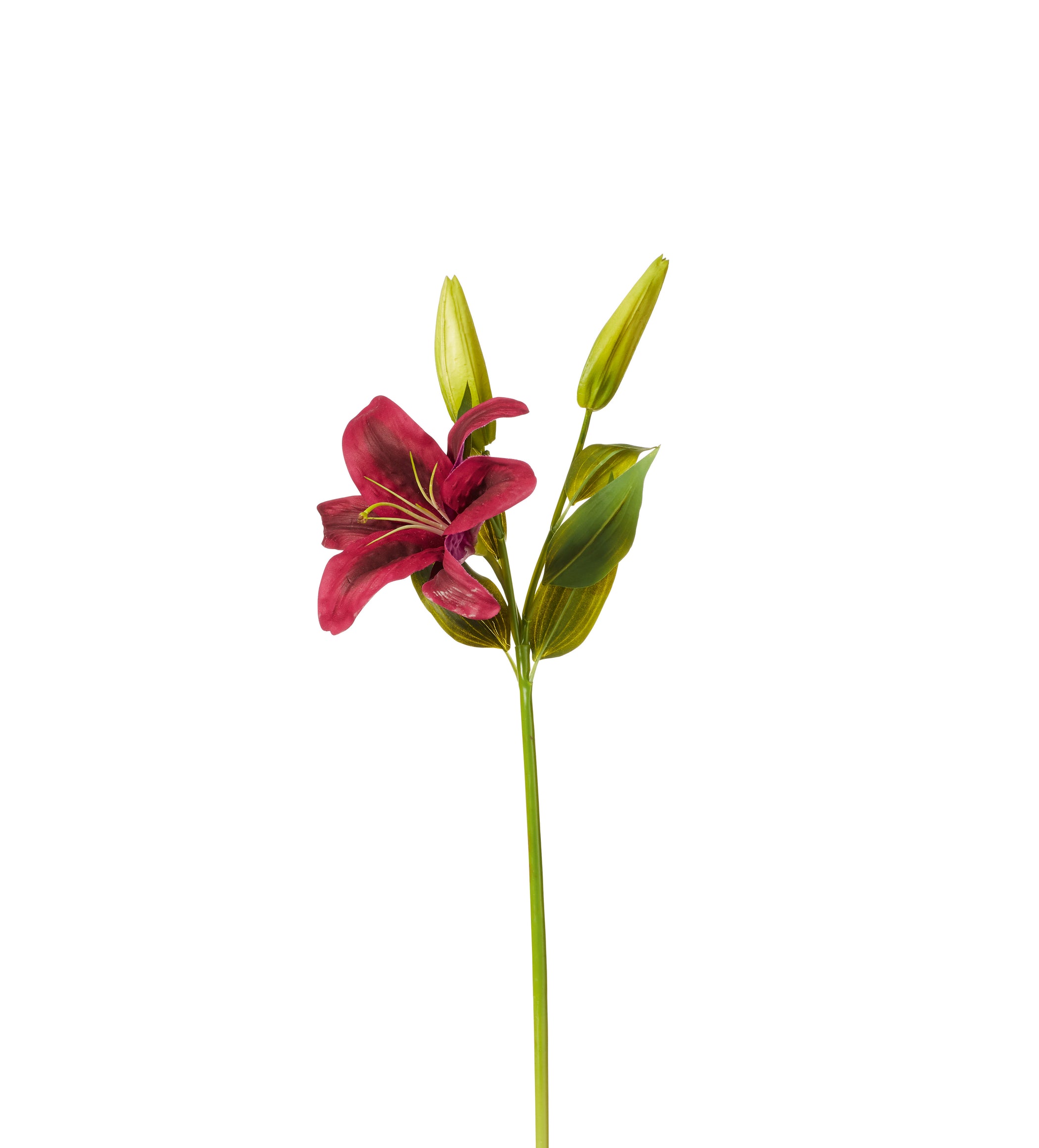 Faux Burgundy Lily Stem - Dark Purple