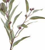Faux Gumnut Eucalptus Stem - Pale Green